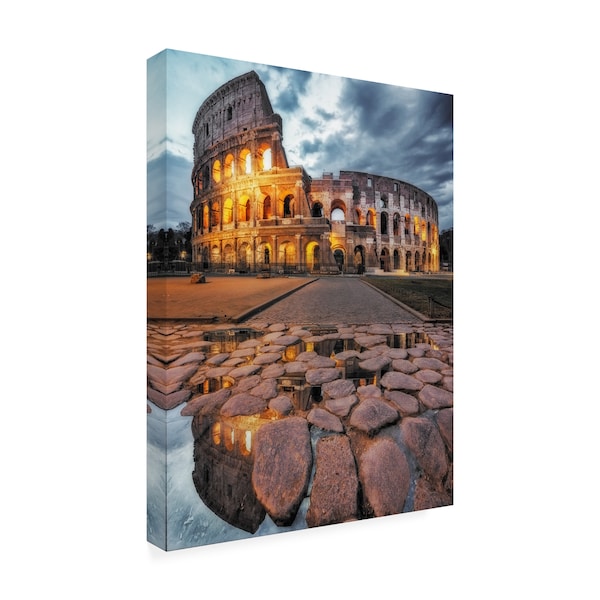 Massimo Cuomo 'The Colosseum Storm' Canvas Art,24x32